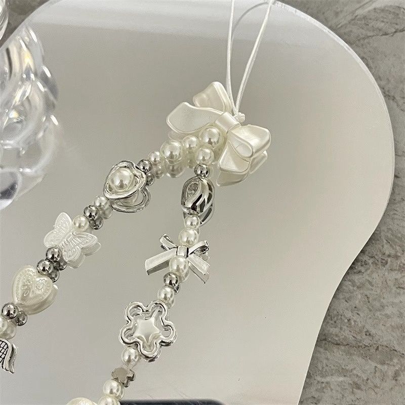 Heart and Butterfly Charm Beaded Bracelet Acalora