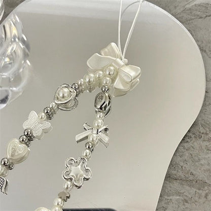 Heart and Butterfly Charm Beaded Bracelet Acalora