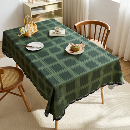 Elegant Checkered Tablecloth