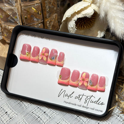 Floral-Inspired Elegant Press-On Nail Set Acalora