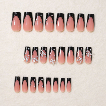 Butterfly Accented Press-On Nail Art Set Acalora