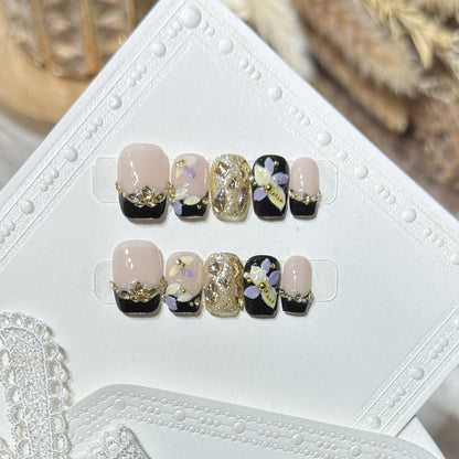 Decorative Floral Press-On Nail Art Set Acalora 1788223891