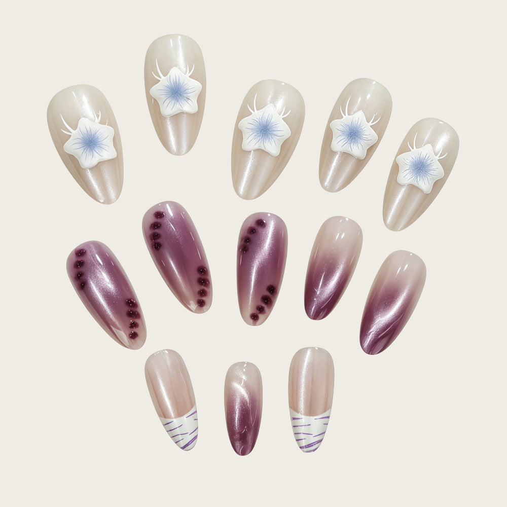 Creative artificial nails with floral design Acalora