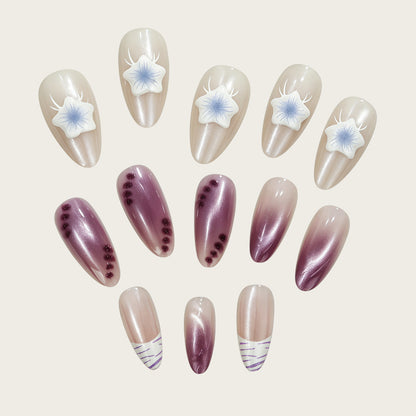 Creative artificial nails with floral design Acalora