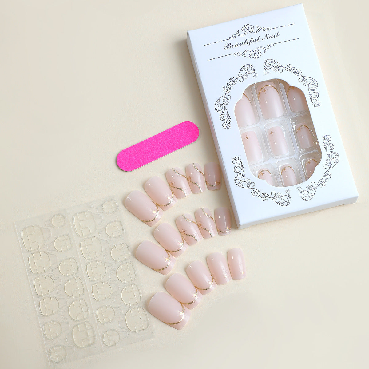 Elegant Press-On Nail Art Set Acalora