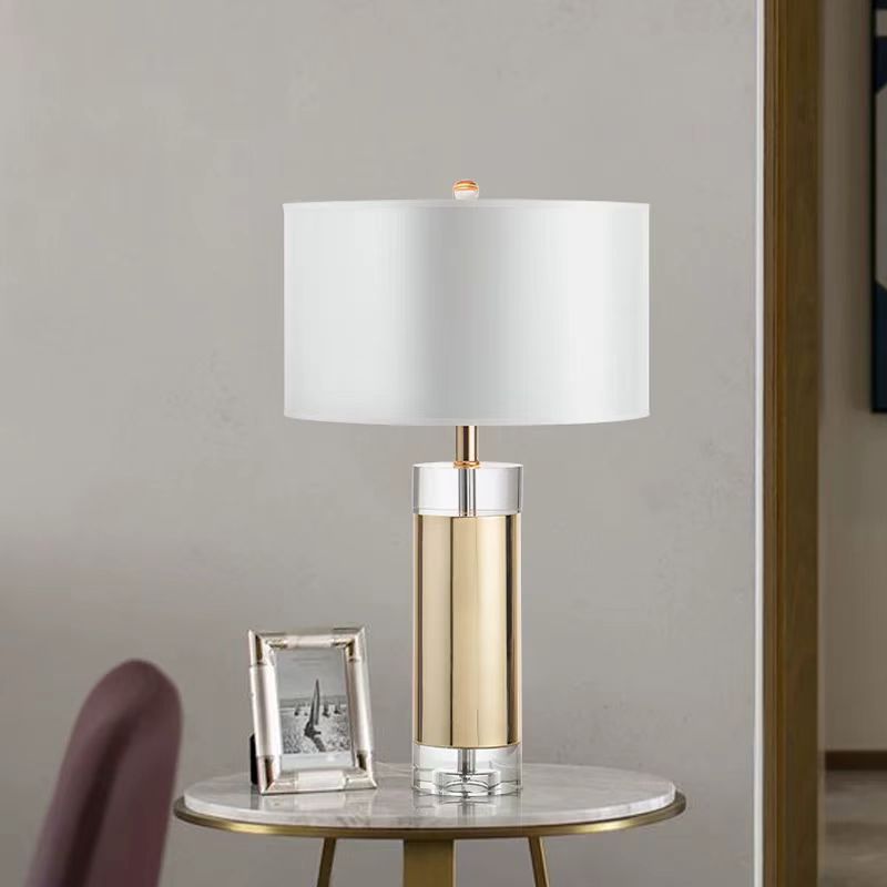 Elegant Contemporary Table Lamp with Crystal Accents