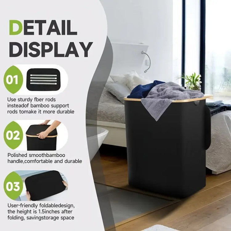 Laundry separation system with three compartments and removable inner pockets Acalora