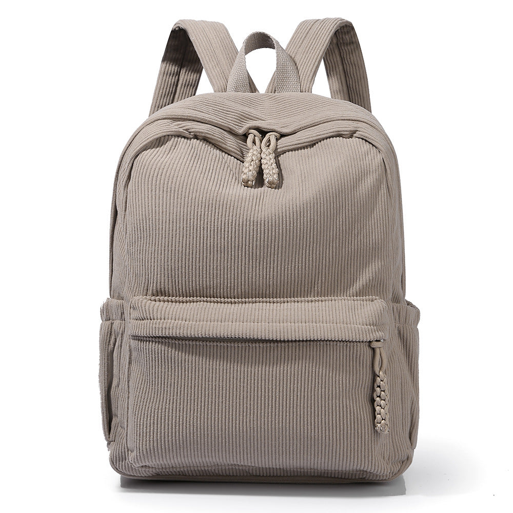 Casual Corduroy Backpack Acalora