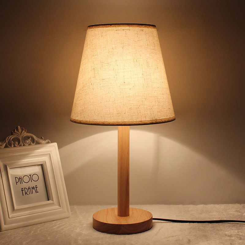 Natural Wood Base Table Lamp