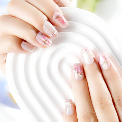 Artistic Cherry Blossom Press-On Nails Acalora