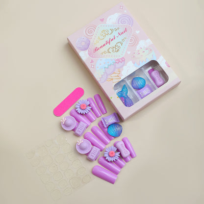Decorative Nail Art Kit with Floral and Gem Accents Acalora