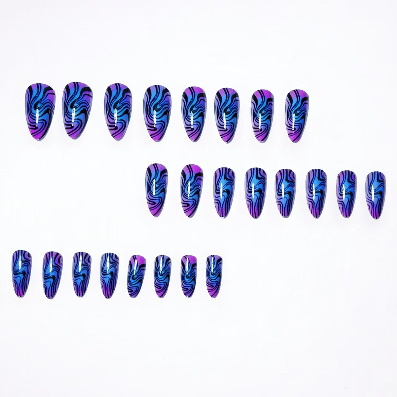 Artistic Marble Swirl Nail Art Acalora