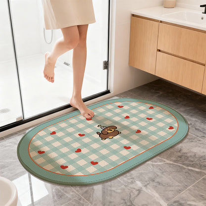 Cute Cartoon Cat Bath Mat
