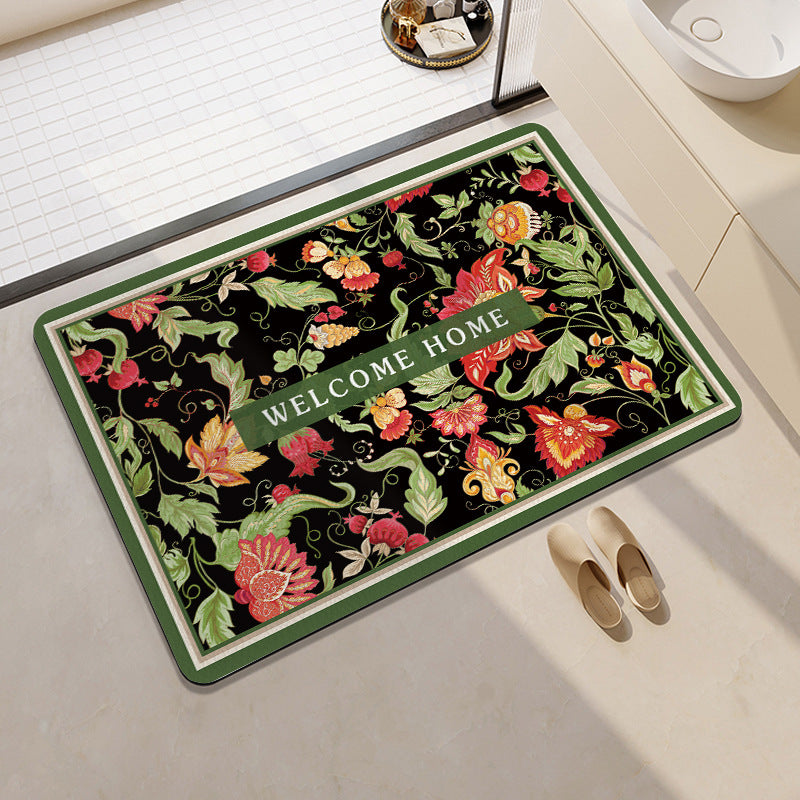 Geometric Patterned Memory Foam Bath Mat Acalora