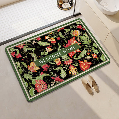 Geometric Patterned Memory Foam Bath Mat Acalora