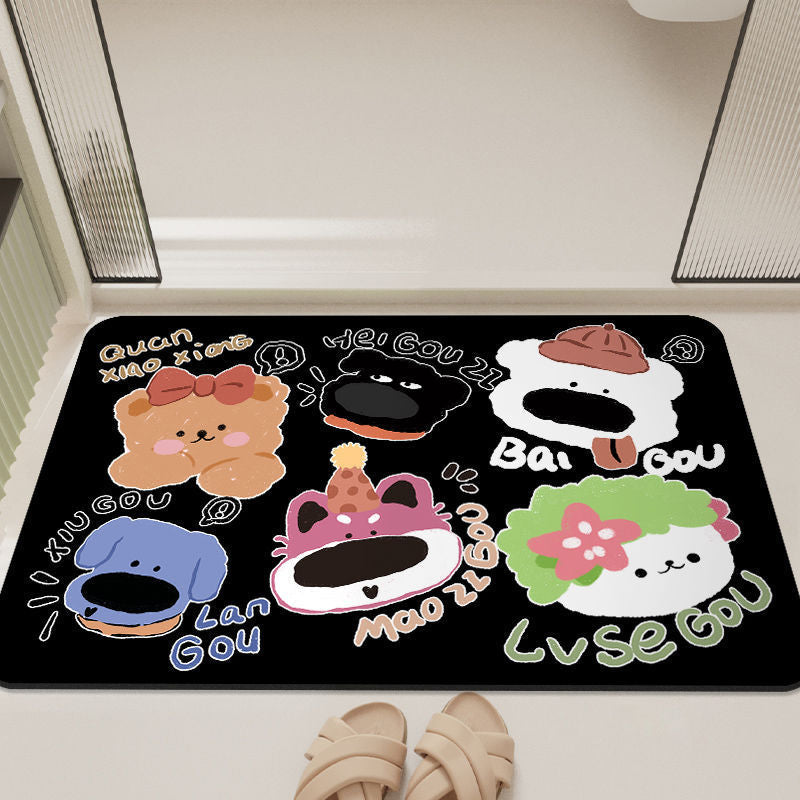 Cartoon-Inspired Bathroom Mat
