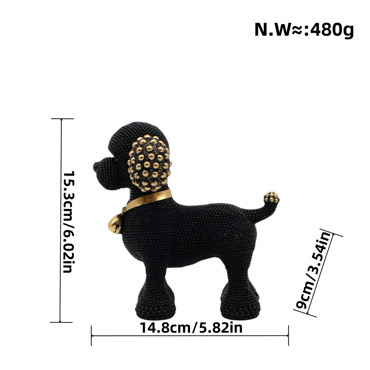Decorative dog figure in modern design Acalora