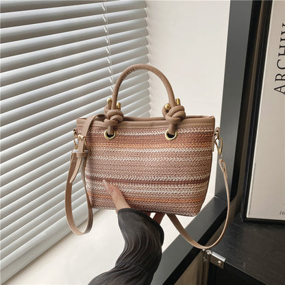 Woven Handheld Tote Bag Acalora