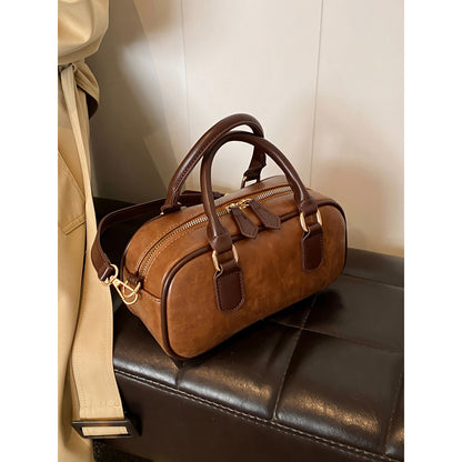 Vintage-Inspired Leather Satchel Acalora