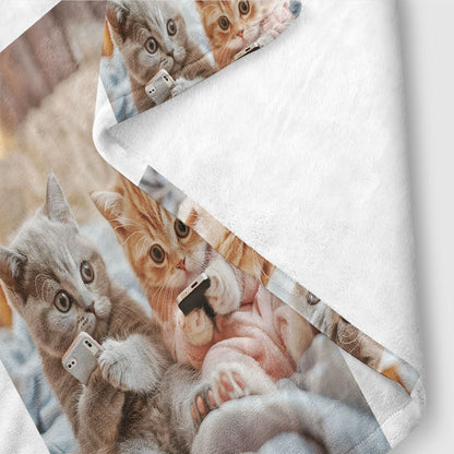 Unisex Music-Themed Fleece Blanket