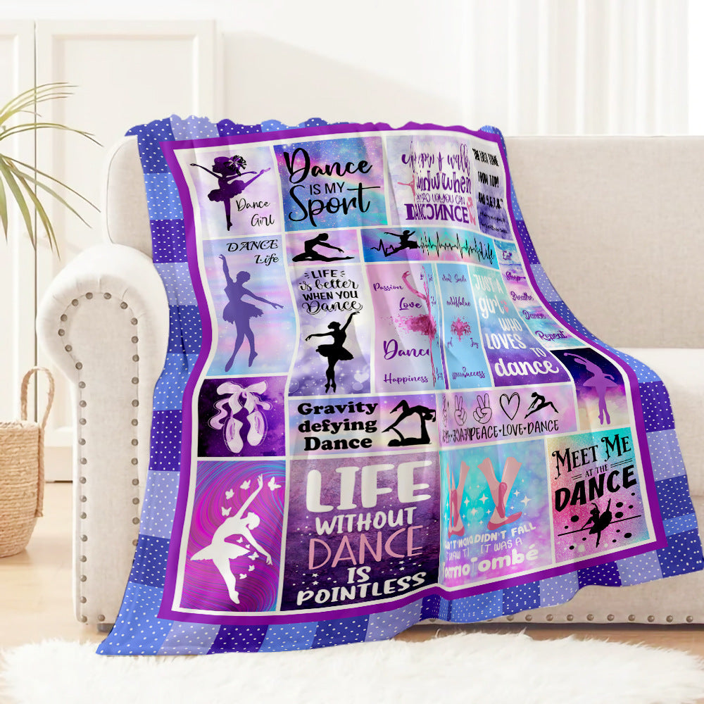 Dance-Themed Fleece Blanket