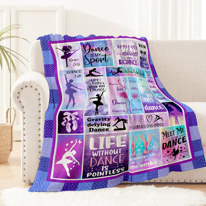 Dance-Themed Fleece Blanket