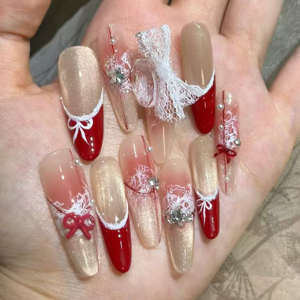Artificial nail set with versatile and elegant design elements Acalora