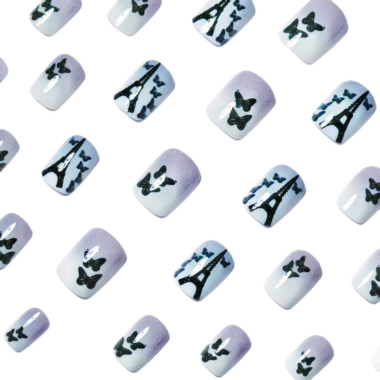 Artistic Parisian Butterfly Nail Art Acalora