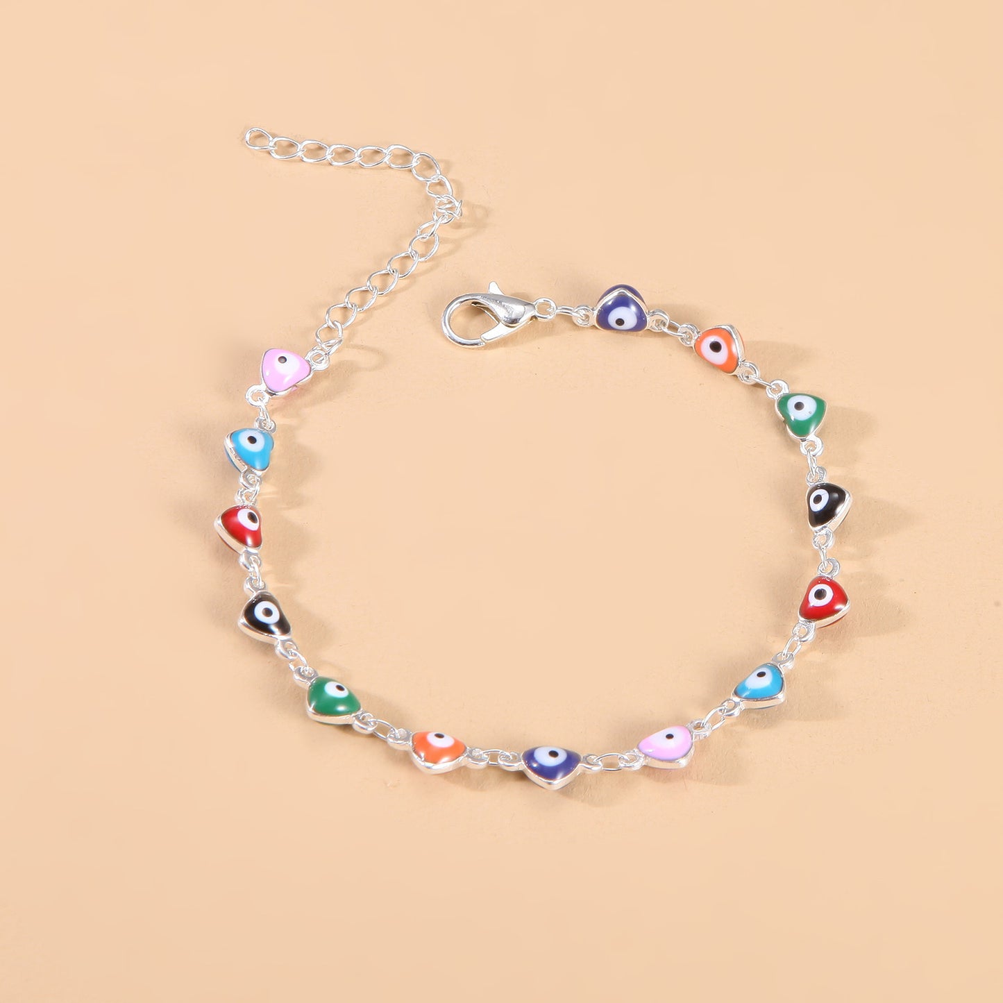 Colorful Evil Eye Charm Anklet Acalora