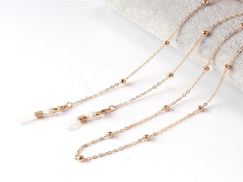 Silver Beaded Eyewear Chain Acalora
