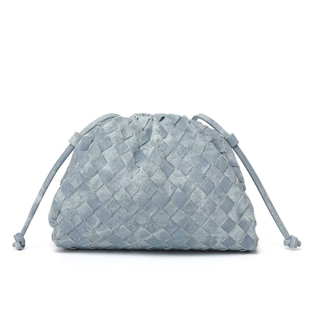 Elegant Woven Leather Bucket Bag Acalora