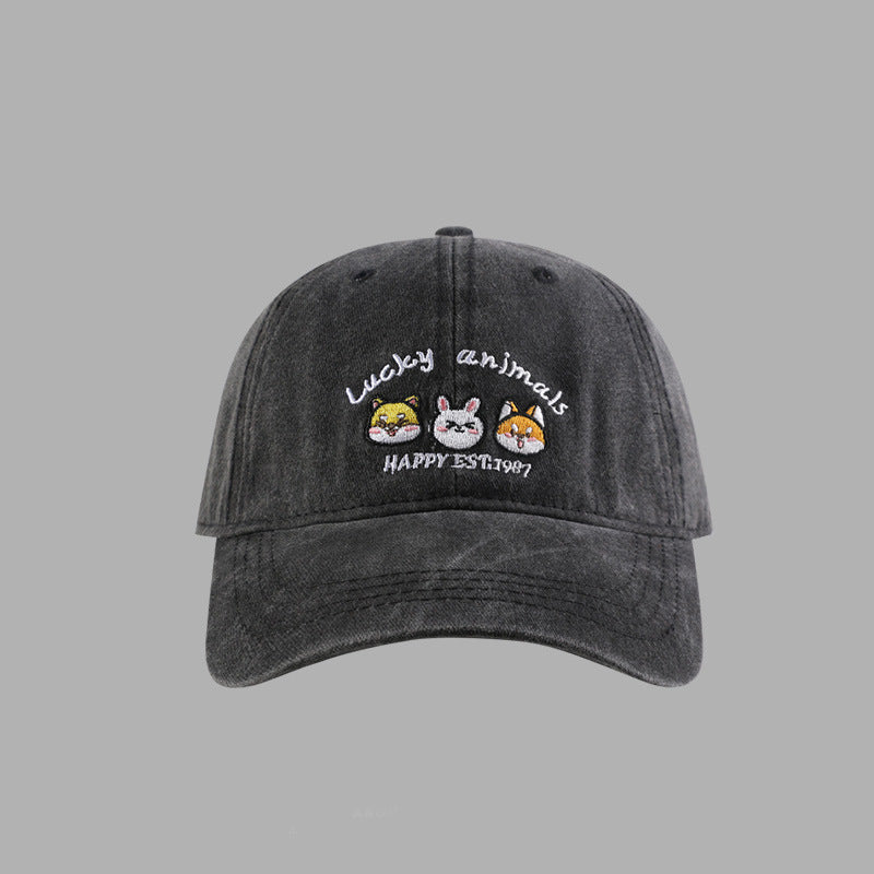 Embroidered Animal-Themed Baseball Cap