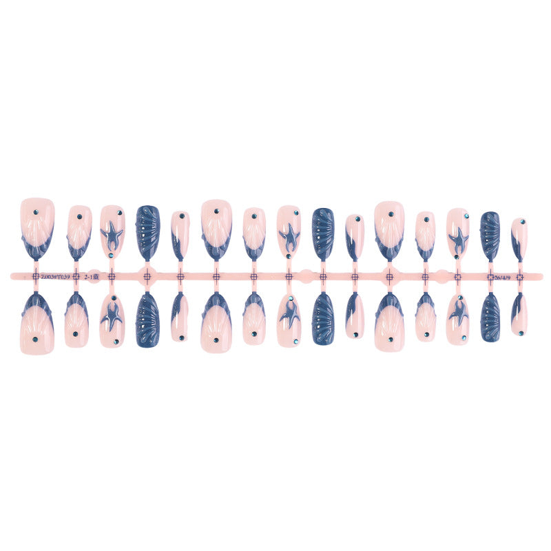 Artistic Nail Design Set with Oceanic Elements Acalora