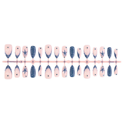 Artistic Nail Design Set with Oceanic Elements Acalora