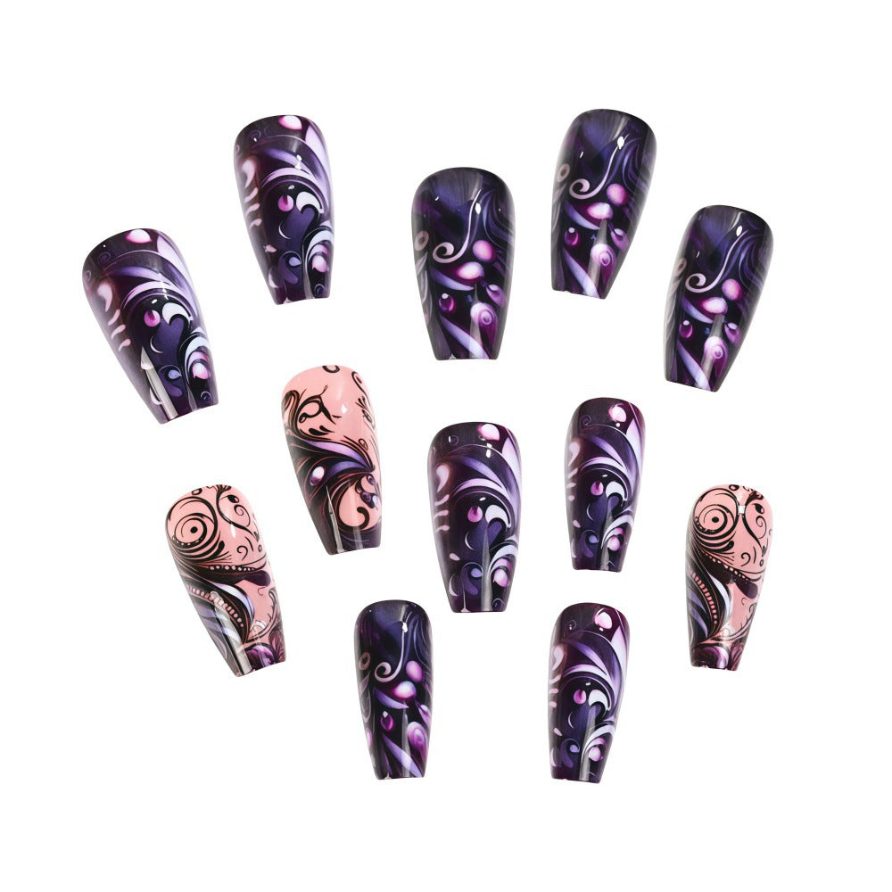 Artificial nails with floral patterns Acalora
