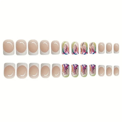 Artistic Geometric Nail Art Extensions Acalora