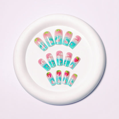 Artistic Summer-Themed Nail Art Acalora