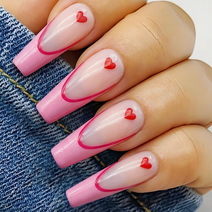 Artificial nails with heart accents Acalora