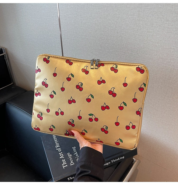 Playful Cherry Print Laptop Sleeve Acalora