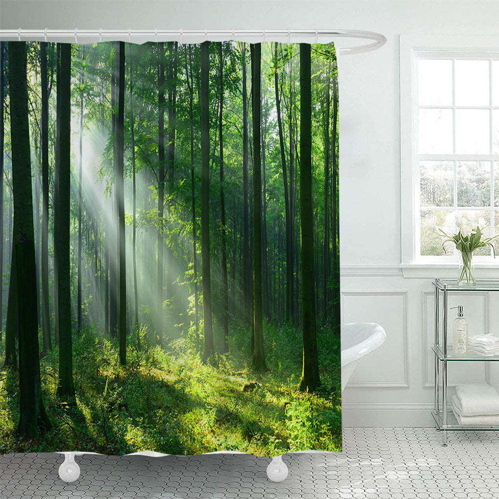 Scenic Garden Print Shower Curtain