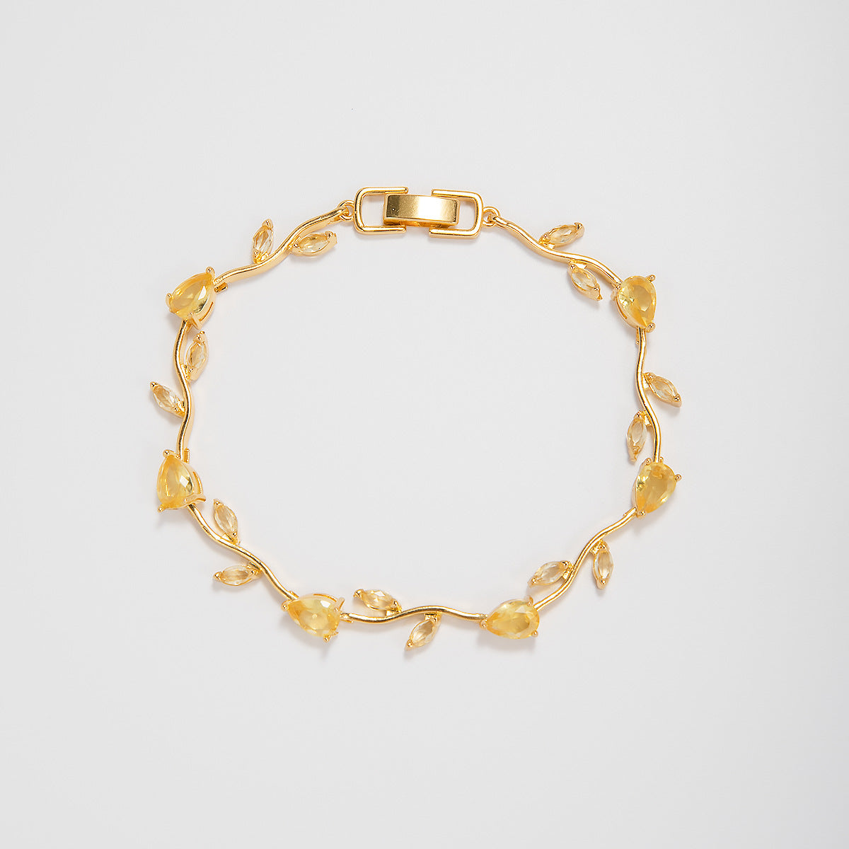 Elegant Floral Design Statement Bracelet Acalora