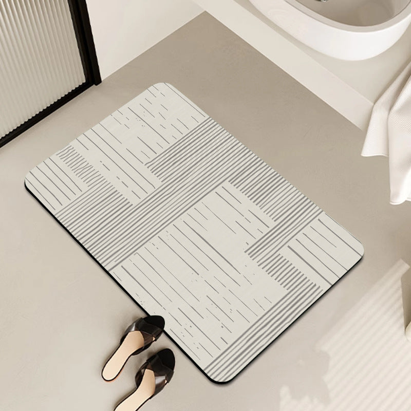 Geometric Pattern Soft Memory Foam Bath Mat Acalora