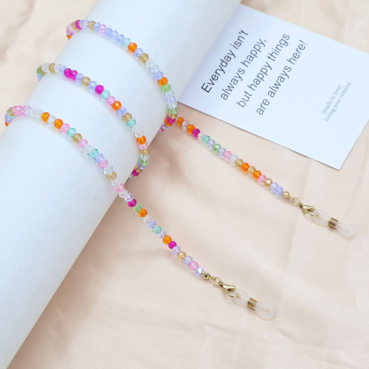Colorful Beaded Eyewear Holder Chain Acalora