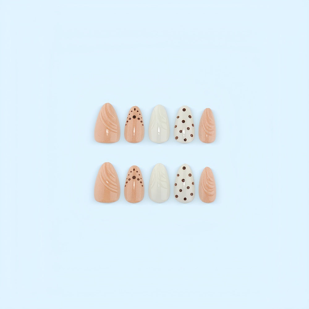 Artificial nails in refined dot design Acalora