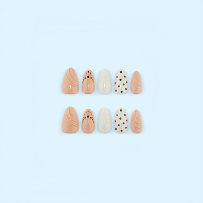 Artificial nails in refined dot design Acalora
