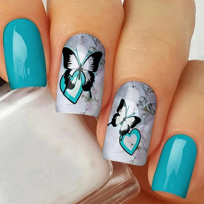 Artistic Butterfly-Themed Nail Art Acalora