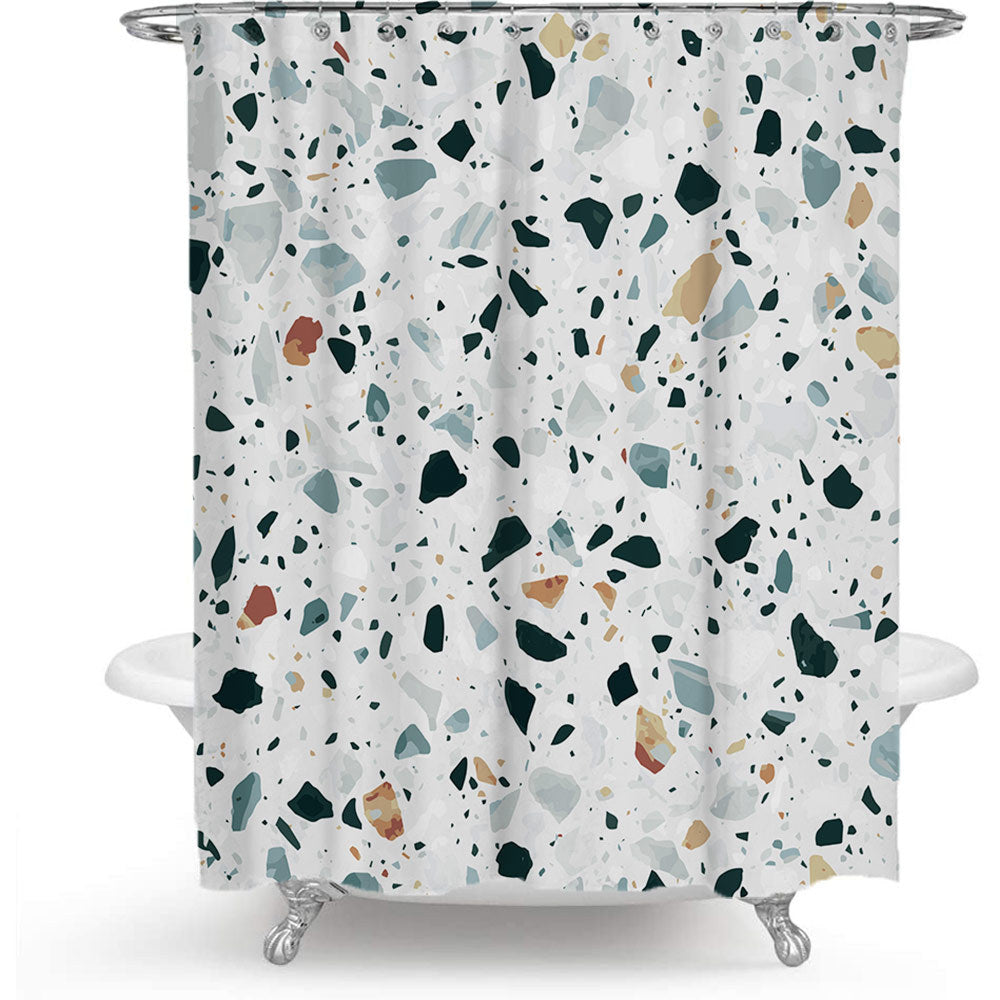 Stylish Terrazzo Print Shower Curtain