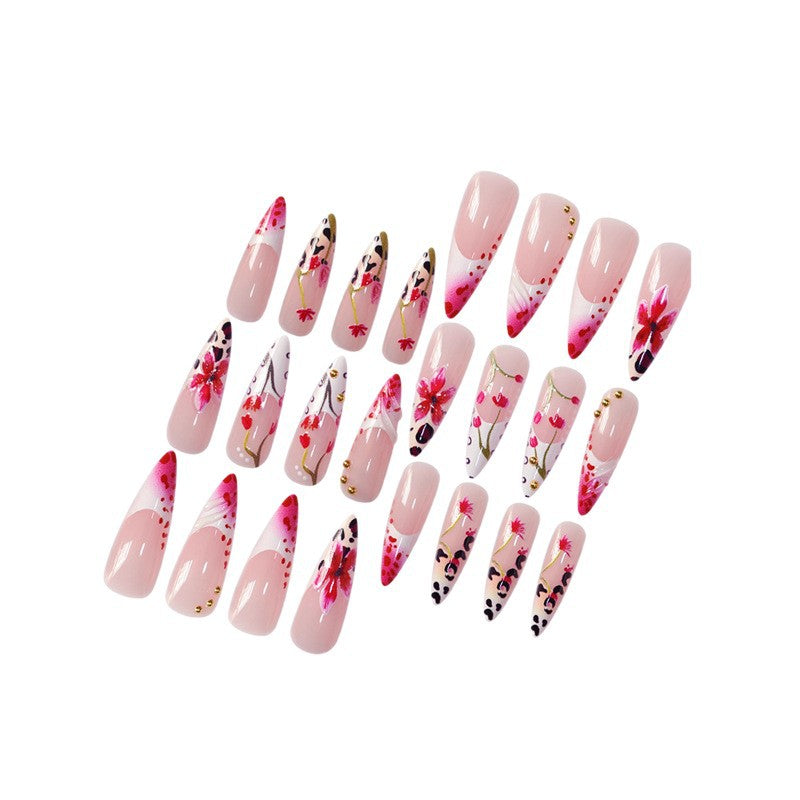 Premium Floral Acrylic Nail Art Set Acalora