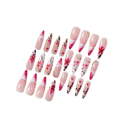 Premium Floral Acrylic Nail Art Set Acalora