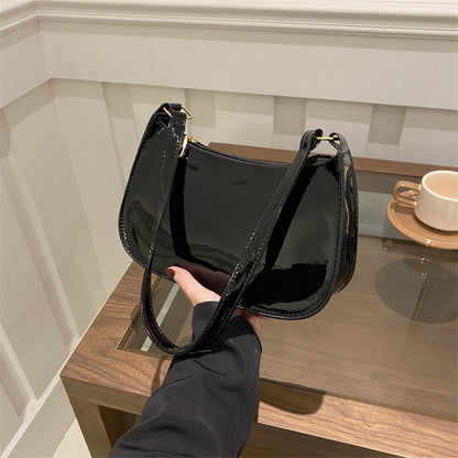 Chic Patent Leather Shoulder Bag Acalora
